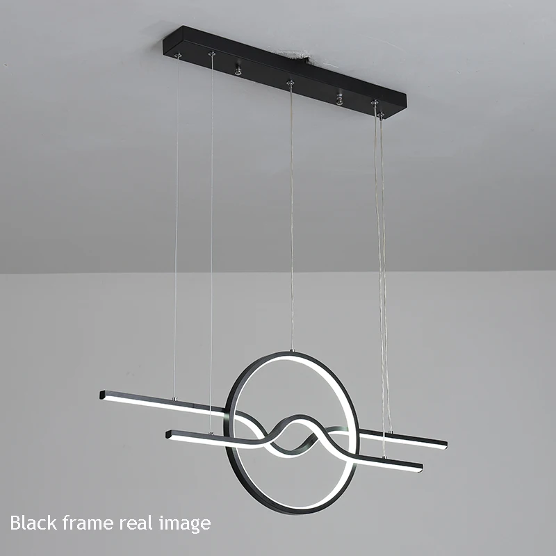 Современная подвесная люстра с золотой и черной отделкой для офиса столовой