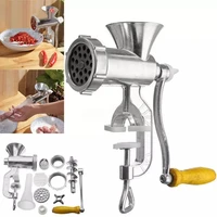 manual meat grinder 304 stainless steelsausage filler filling machine pork beef chicken rack with two enema mouths for kitchen