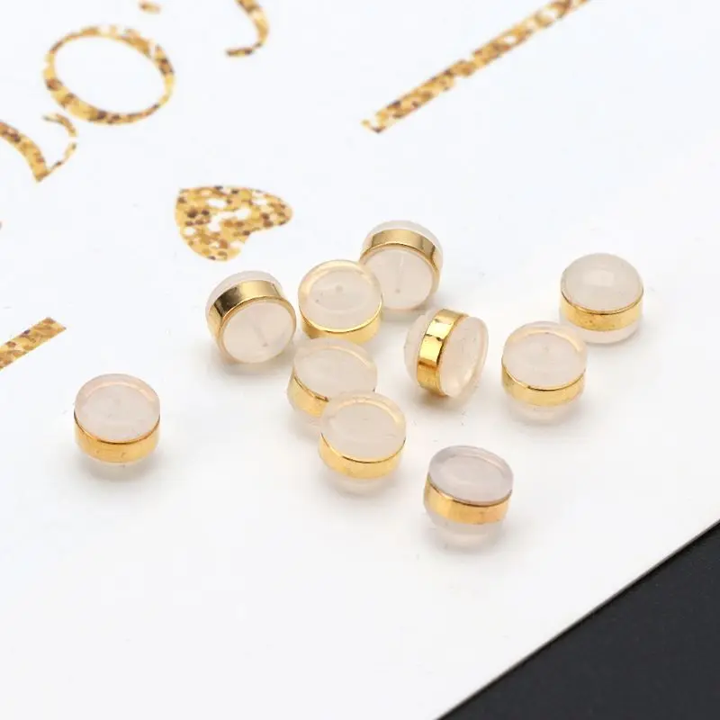 

10Pcs Soft Silicone Earring Backings Ear Safety Back Pads Backstops Replacements