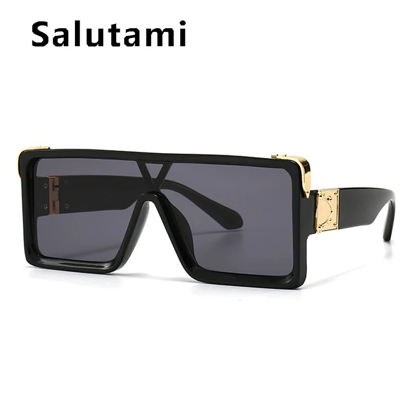 Большие цельные Квадратные Солнцезащитные очки для женщин 2020 роскошный бренд