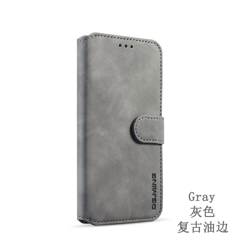 Gray Чехол-книжка с подставкой для samsung Galaxy A50 A30s Роскошный чехол-кошелек из искусственной кожи SM-A505FM/DS SM-A505FN/DS SM-A307FN/DS - Цвет: Gray