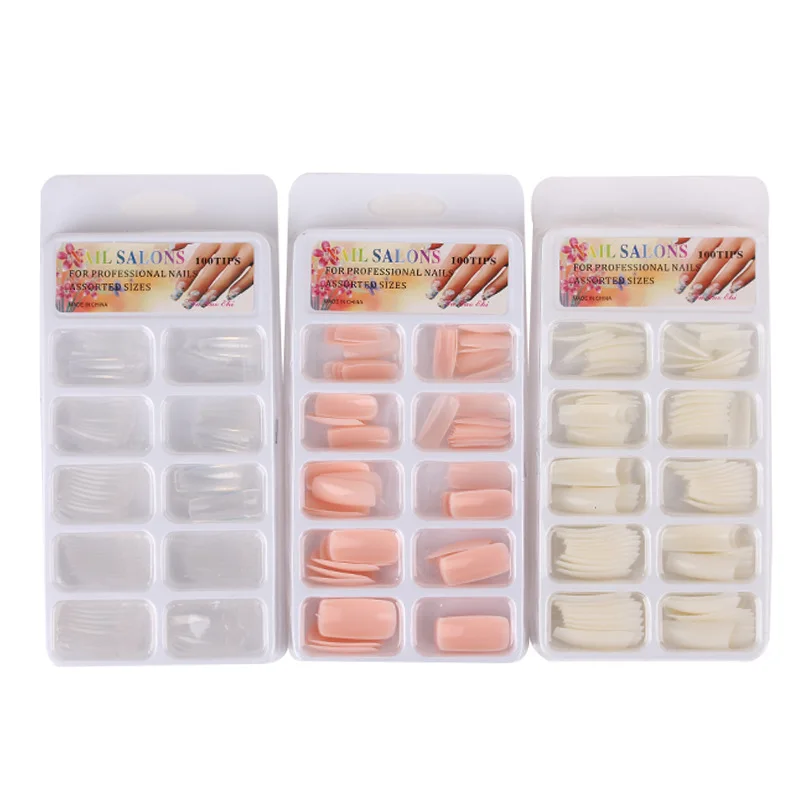 

100 Pieces Pack Natural Color Fake Nail Products Ballet Nails Coffin Nails