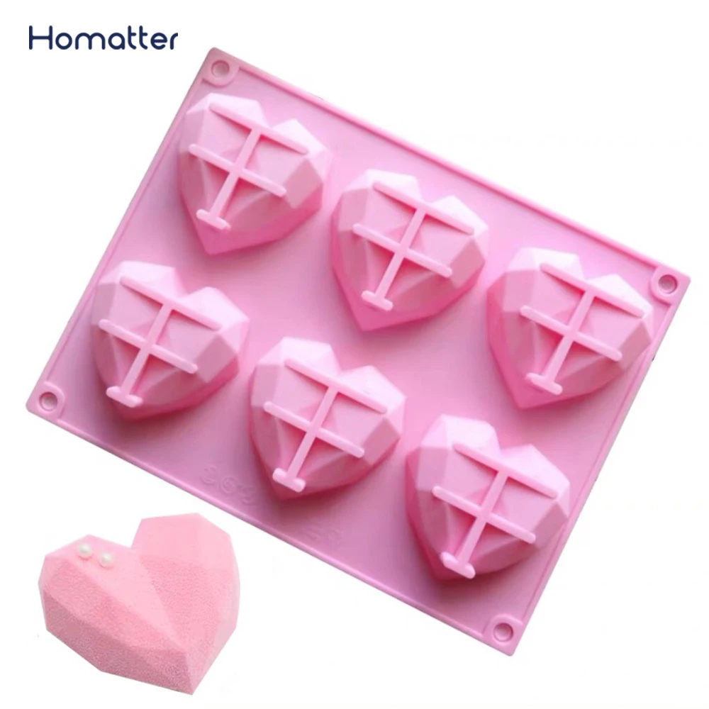 Homatter Cake Mold Silicone Baking Mould 3D Heart Shape DIY Handmade Chocolate Cookie Kitchen Bakeware | Дом и сад