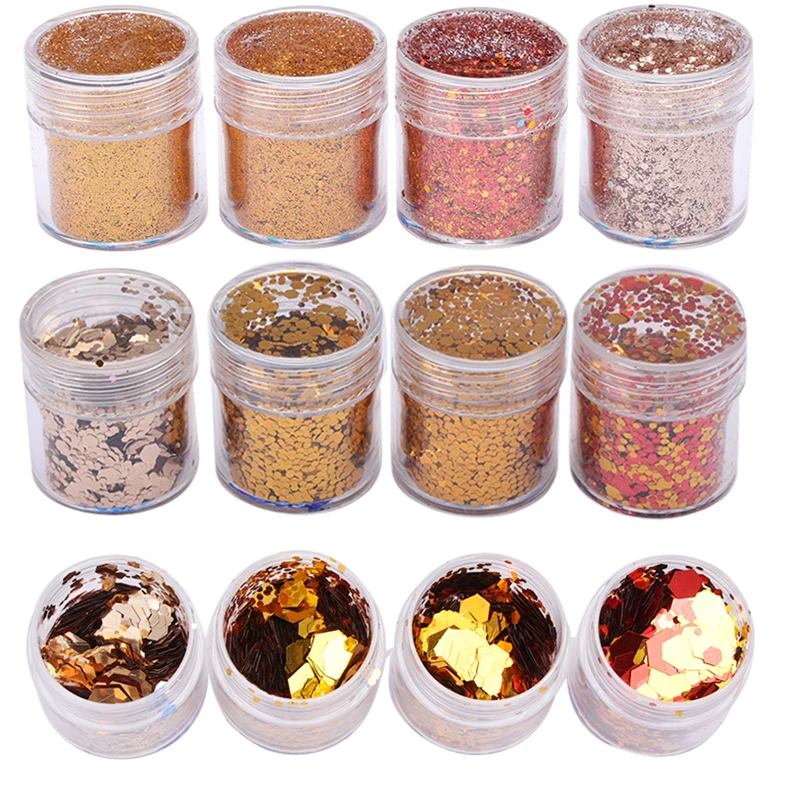 Золотые Блестящие Блестки Рождественская тематика украшения праздничные