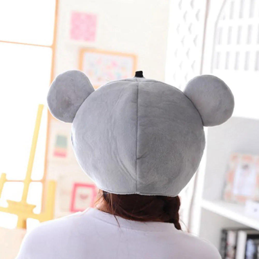 Новая мультяшная плюшевая шапка из искусственного меха с изображением крысы