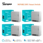 1-40 SONOFF Мини Смарт DIY MINIR2 переключатель Wi-Fi 2 Way проводки, Поддержка приложение eWelink дистанционного Управление Alexa Google Home, домашней автоматизации