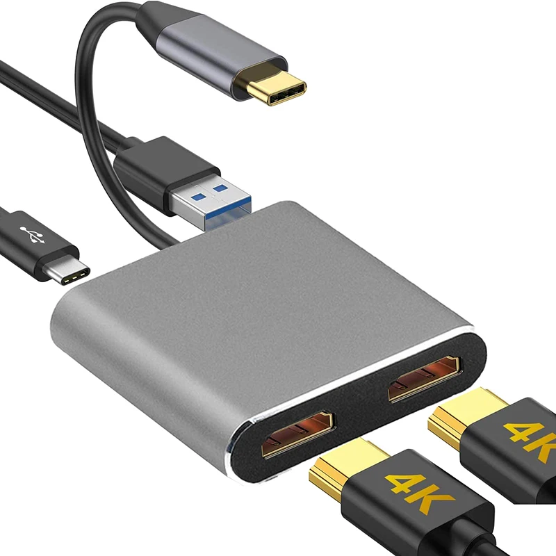 Адаптер 4 в 1 Стыковочная станция с разъемами типа C и HDMI 4K HD для телефонов