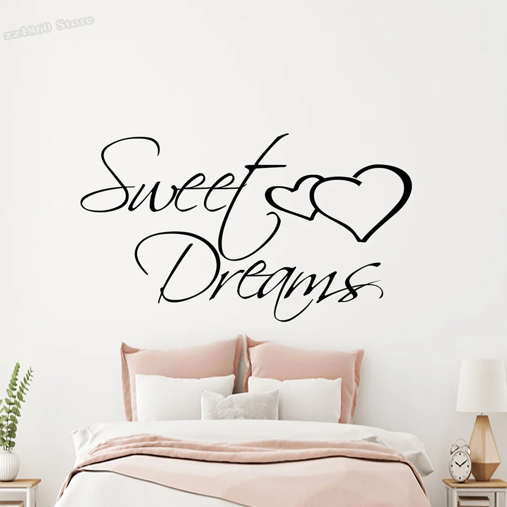 Виниловые наклейки на стену с мотивами милых снов, вдохновляющие цитаты, настенные наклейки для дома, спальни, украшения, подарок, виниловые переводные наклейки A196