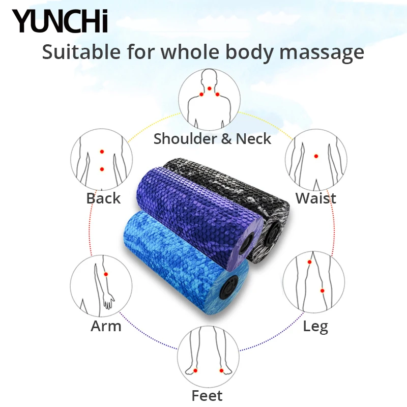 Электрический пенный роликовый массажер прочный экологичный материал EVA мощный