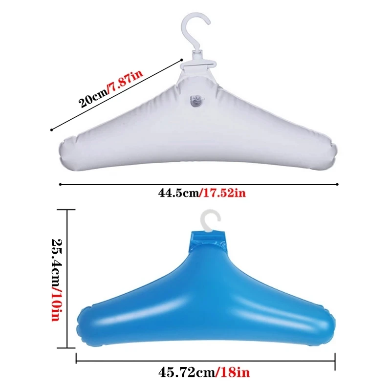 

5Pcs Inflatable Clothes Hanger Travel Portable Foldable Non-slip Triangular Rack Rotatable Clothing Storage Holder Coat Hangers