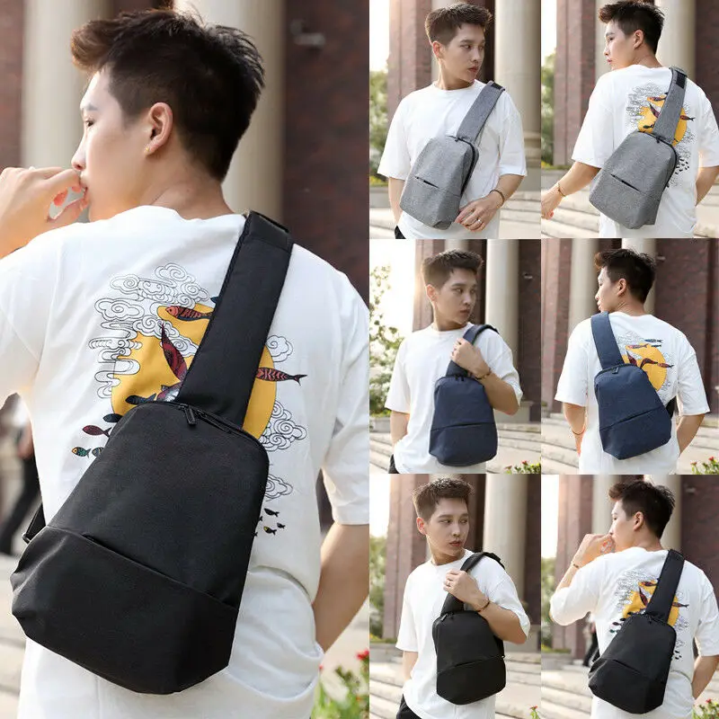 

2020 Multi-function Crossbody Bags Men Outdoor Leisure Oxford Cloth Chest Bag Sports Shoulder Messenger Sport Walking Chest Bags