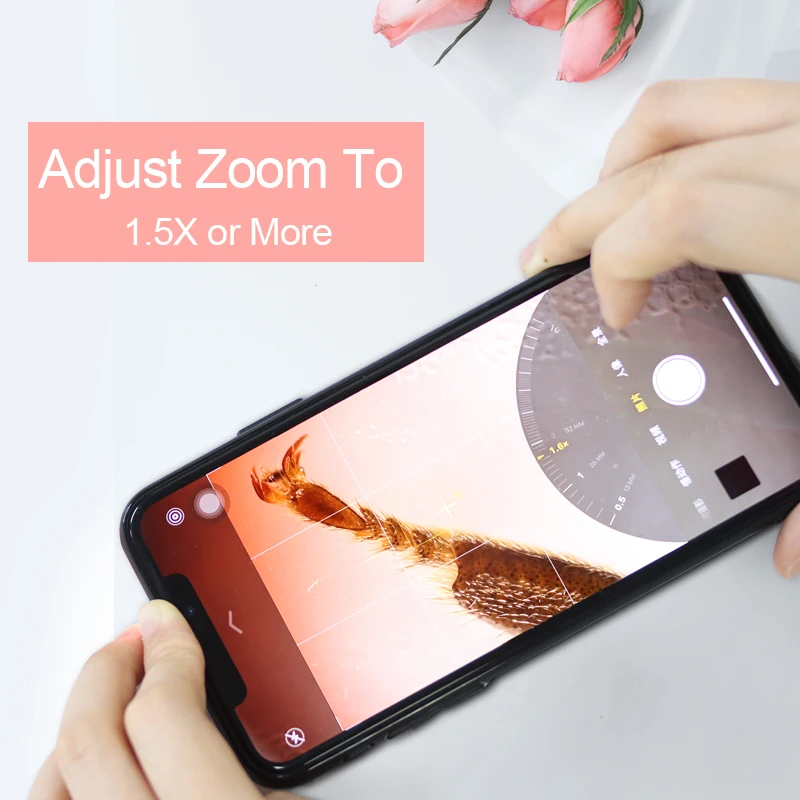 Ulanzi 400X микроскоп телефон объектив комплект для iphone 11 с чехлом Bulit in свет