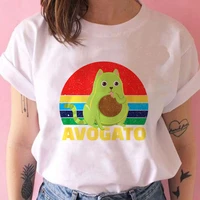 large cat avocado graphic womens t shirts hipster loose short sleeve tee arrivals creative clothing women punk top shirt