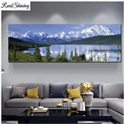Алмазная 5d-картина сделай сам, большая вышивка с мотивом летнего пейзажа, Снежной Горы, озера, ландшафта, мозаика для парка, F981