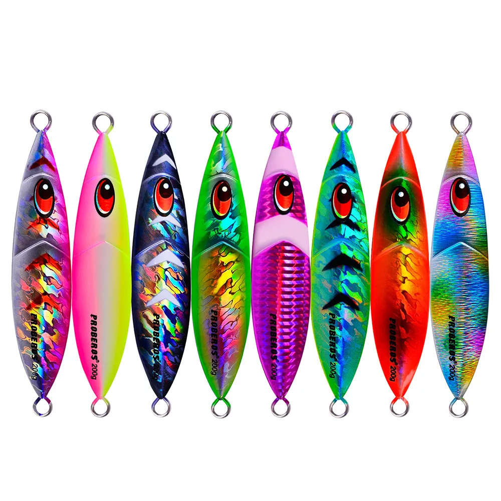 

Laser Slow Jigging Lure Glow Metal Jig Spoon Lure Lead Fish Bass Saltwater Deep Sea Fishing Lure Cast Shore Bait 160g200g Tackle