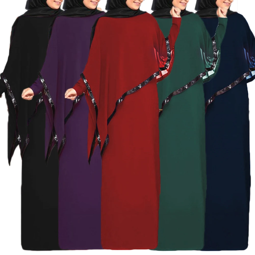 Модные женские Макси платья в стиле Рамадан Дубай абайя мусульманский плащ