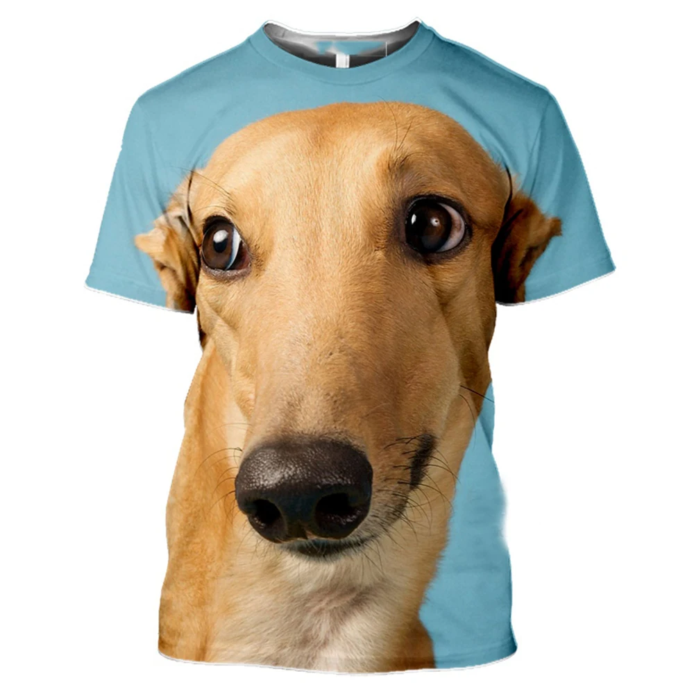 

Dog Greyhound Animal Tshirt 3D Print Woman Men's T-shirt Casual Harajuku Hip Hop Streetwear Oversized Tee Tops Clothing