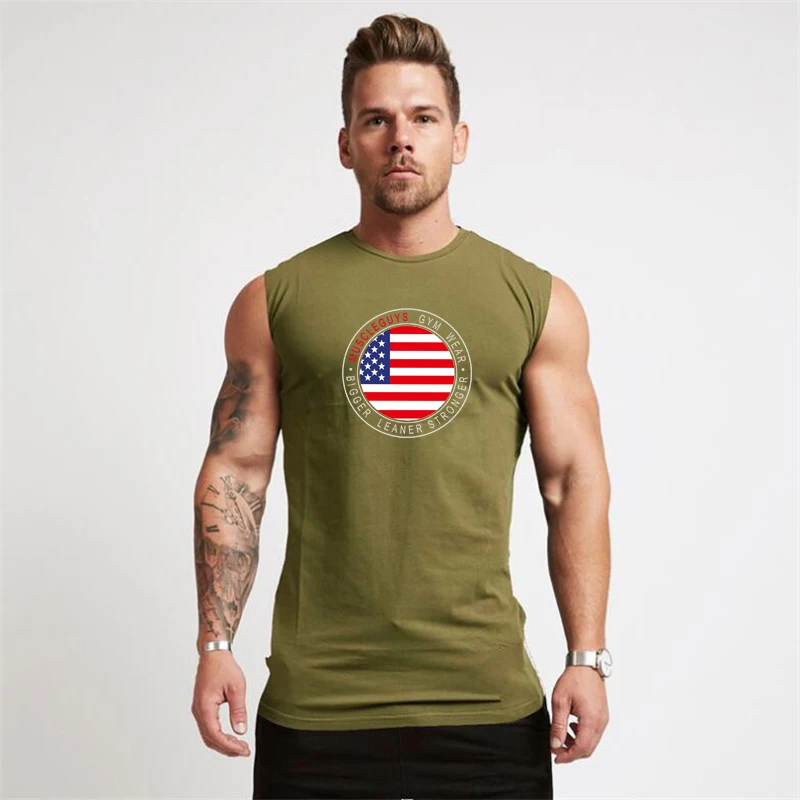 

Muscleguy Brand Gyms Clothing Workout Sleeveless Shirt Tank Top Men Bodybuilding Fitness Mens Sportwear Muscle Vests Men Tanktop