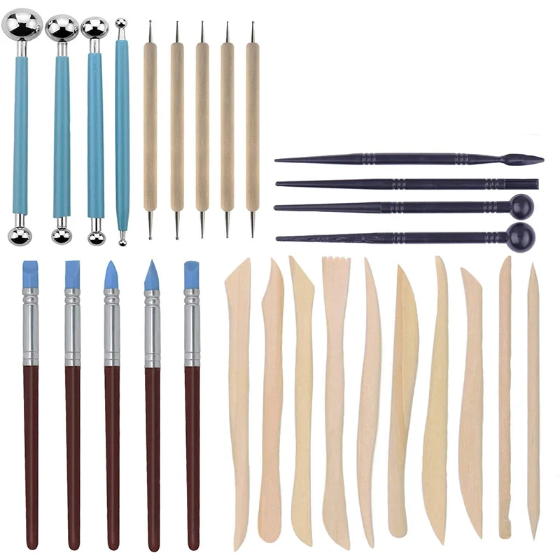 

Polymer Clay Tools, 28Pcs Modeling Clay Sculpting Tools Set for Pottery Sculpture,Dotting Tools Ball Styluses
