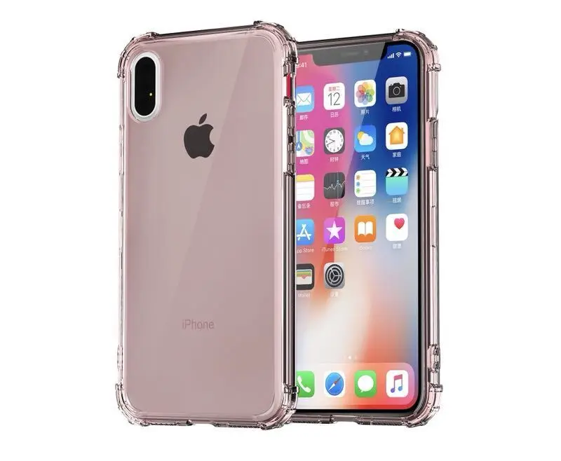 Rose Gold Модный противоударный прозрачный силиконовый чехол для телефона для iPhone 11 Pro Max 8 7 6 6S Plus X XR XS Max Прозрачная защитная задняя крышка - Цвет: Rose Gold