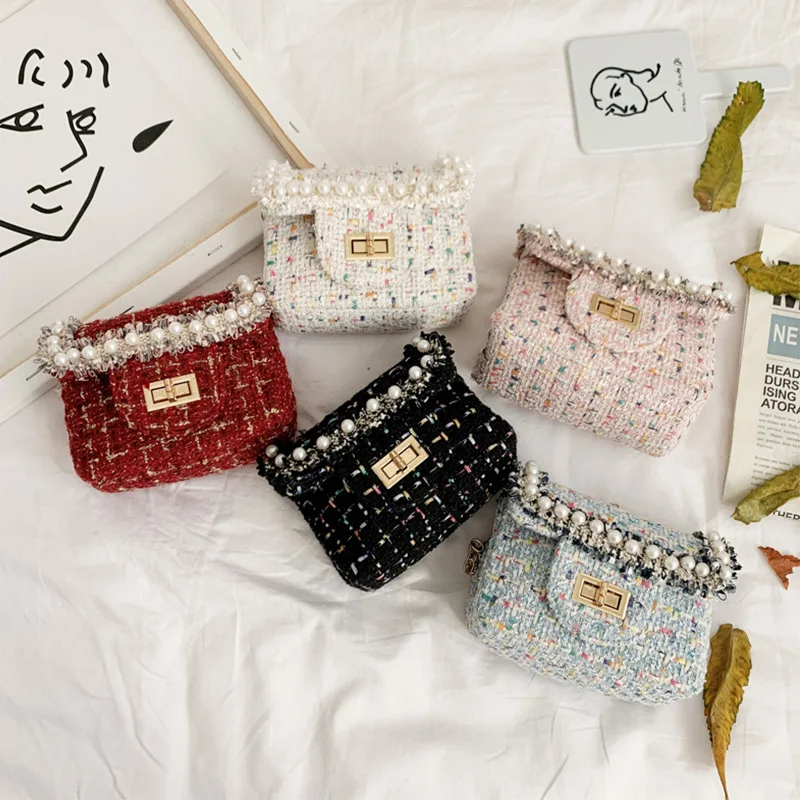 

Little Girls Bag Children's Purse Over Shoulder 2020 Fashion Small Sequins Coin Kids Handbag Makeup Cases Cute Kawaii Tweed