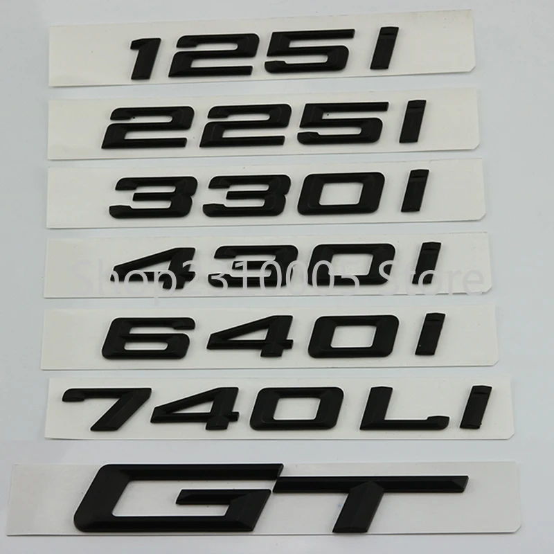 

Автомобильная эмблема 220i, 228i, 230i, 235i GT, Эмблема для багажника, разрядная емкость, логотип для BMW 2-Series, F22, F23, черного цвета