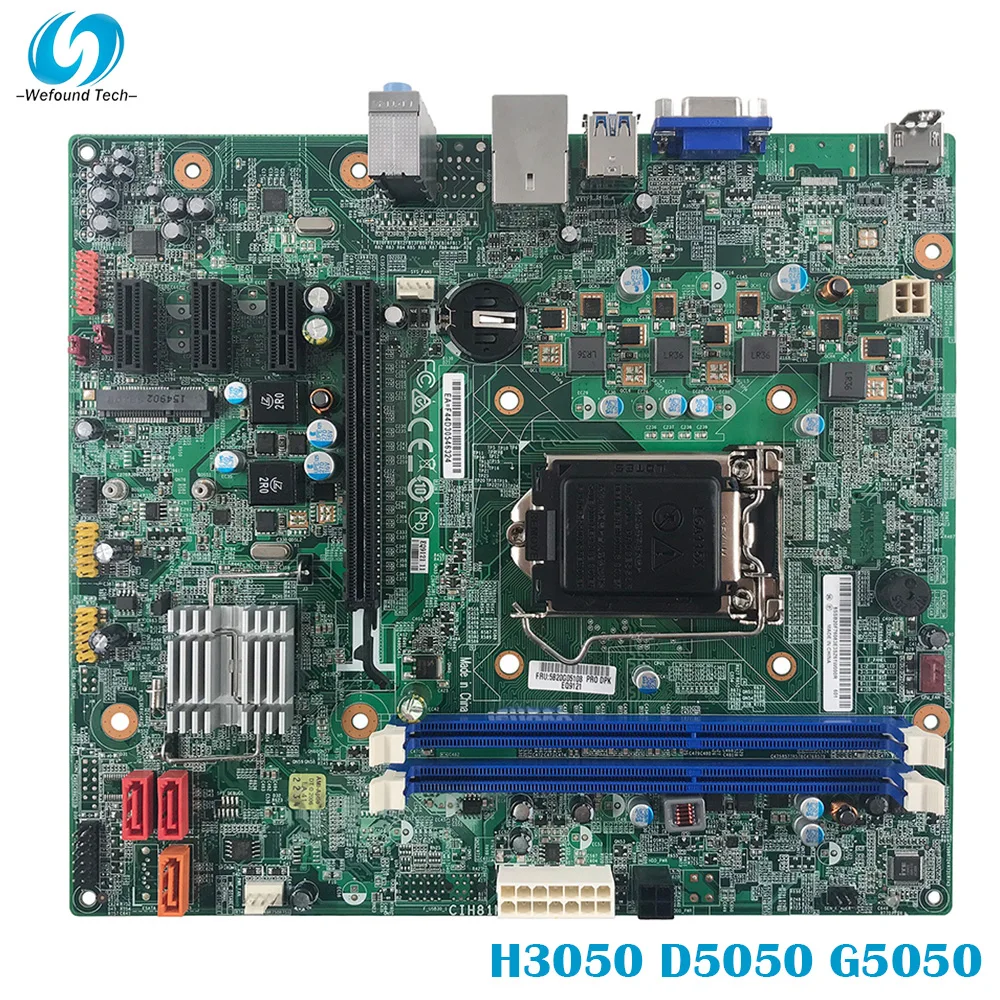 

100% рабочая Серверная материнская плата для Lenovo H3050 D5050 G5050 H530S CIH81M H81H3-LM 5B20G05108 1150 полностью протестирована