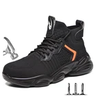 Для мужчин одежда размера плюс сетка Сталь ног на открытом воздухе нерушимой безопасная обувь Для мужчин промышленных и конструкции не прокалываются, Рабочая обувь