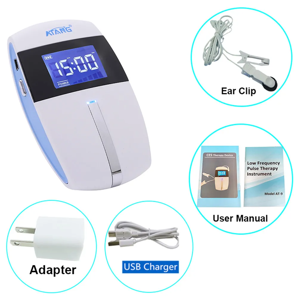 

Sleep Aid Insomnia Physical Therapy Medical Health Equipment Relax Brain Resolve CES Device for Headache,Anxiety,Depression