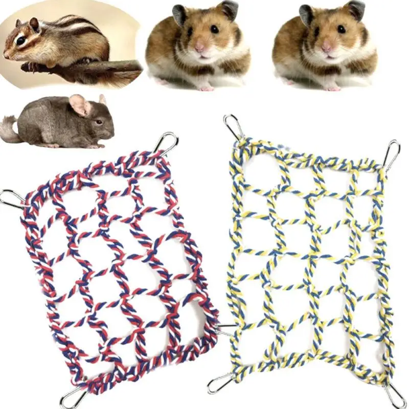 

Parrot Pet Birds Climbing Net Swing Hanging Hammock Toys Climbing Hamster Rope Cage Parrot Accessories