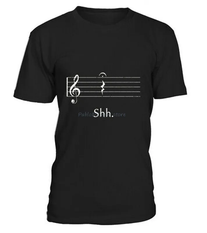 Женская забавная музыкальная рубашка Shh четверть отдыха Блюз футболки музыка