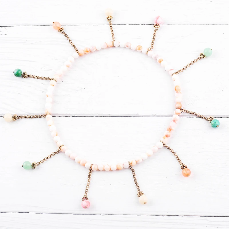 Модный этнический акриловый браслет с бусинами для женщин ручной работы оптовая