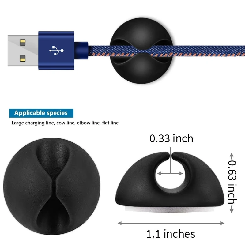10 шт. многоцелевой автомобильный Настольный Настенный Круглый USB держатель