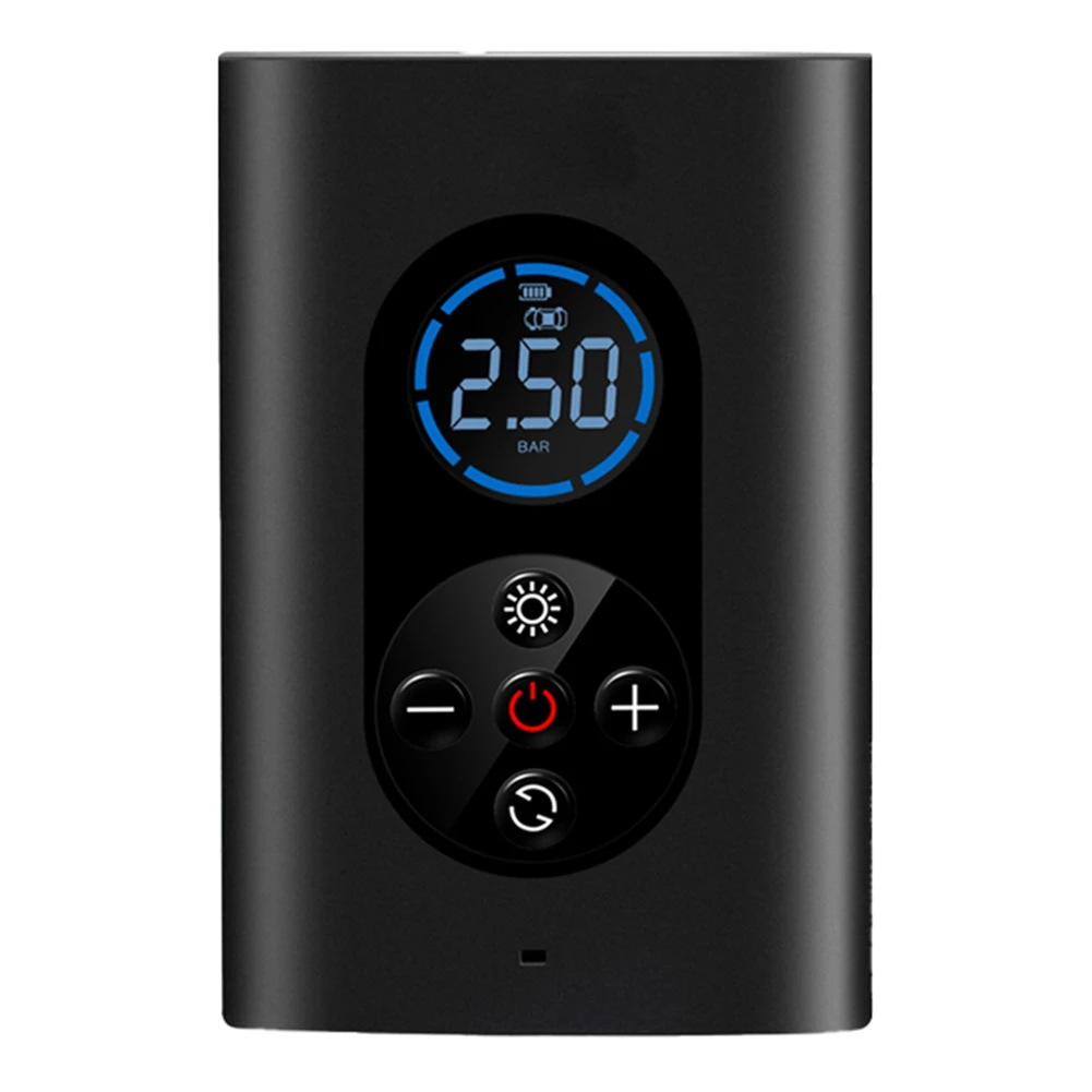 Автомобильный воздушный насос беспроводной портативный умный для шин 150psi