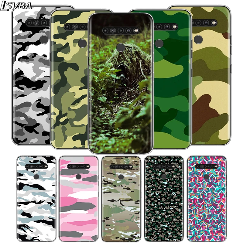 

Army Camo Camouflage For LG V60 V50S V50 G8X G8S G8 G7 ThinQ 5G K61 K51S K41S K30 K20 Q60 Q9 Soft Phone Case