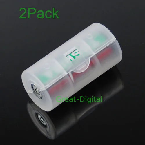

Y1UB 2x AA to C Size Battery Converter Adaptor Adapter Case