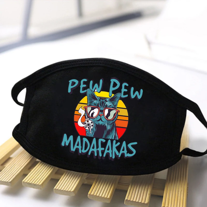 

Pew Madafakas Cartoon Face Mask Washable Dustable Adult masque Breathable Soft mascarilla Reusable Polyester Comfortable Mask