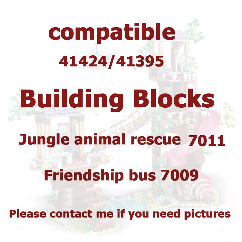 

Друзья, джунгли, спасательная база, горка, парк развлечений, строительные блоки с кирпичами, экшн-фигурки, игрушки для девочек, подарок на зи...