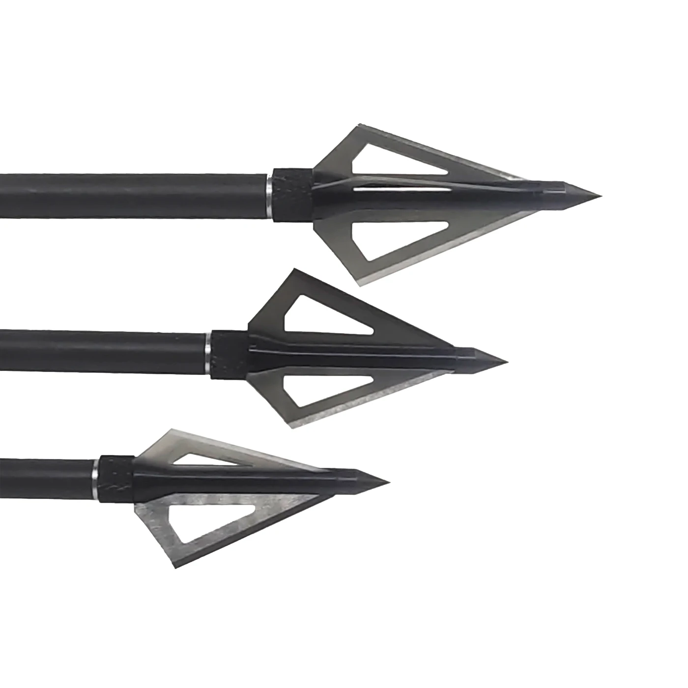 

18pcs 3 Blade hunting Broadhead, 100grain black fixed arrowheads archery bows and arros