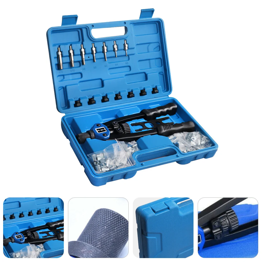 

140pcs Portable Workshop Threaded Repairing Insert Handy Rivet Nut Machine Kit