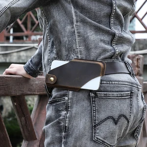 100 genuine leather cellphone waist bag men for iphone 12 13 pro max mini portable belt mobile phone cover case holder holster free global shipping