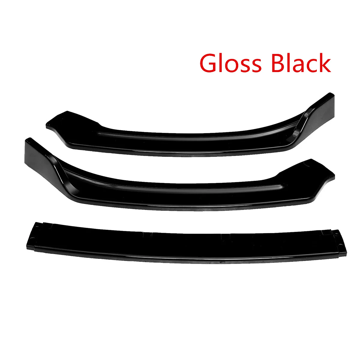 Gloss Black Углеродное волокно вид/глянцевый черный 3 шт Автомобильный передний бампер диффузор для губ спойлер разветвитель крышка отделка для Audi A6 Sport - Цвет: Gloss Black