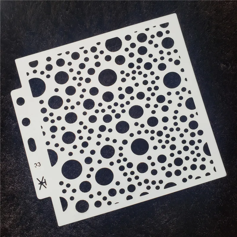 

Circle DIY Scrapbook Manual Painting Template Hollow Spray Masked Version Spray Pattern Drawing Mask Hollow Template Lace Rulers