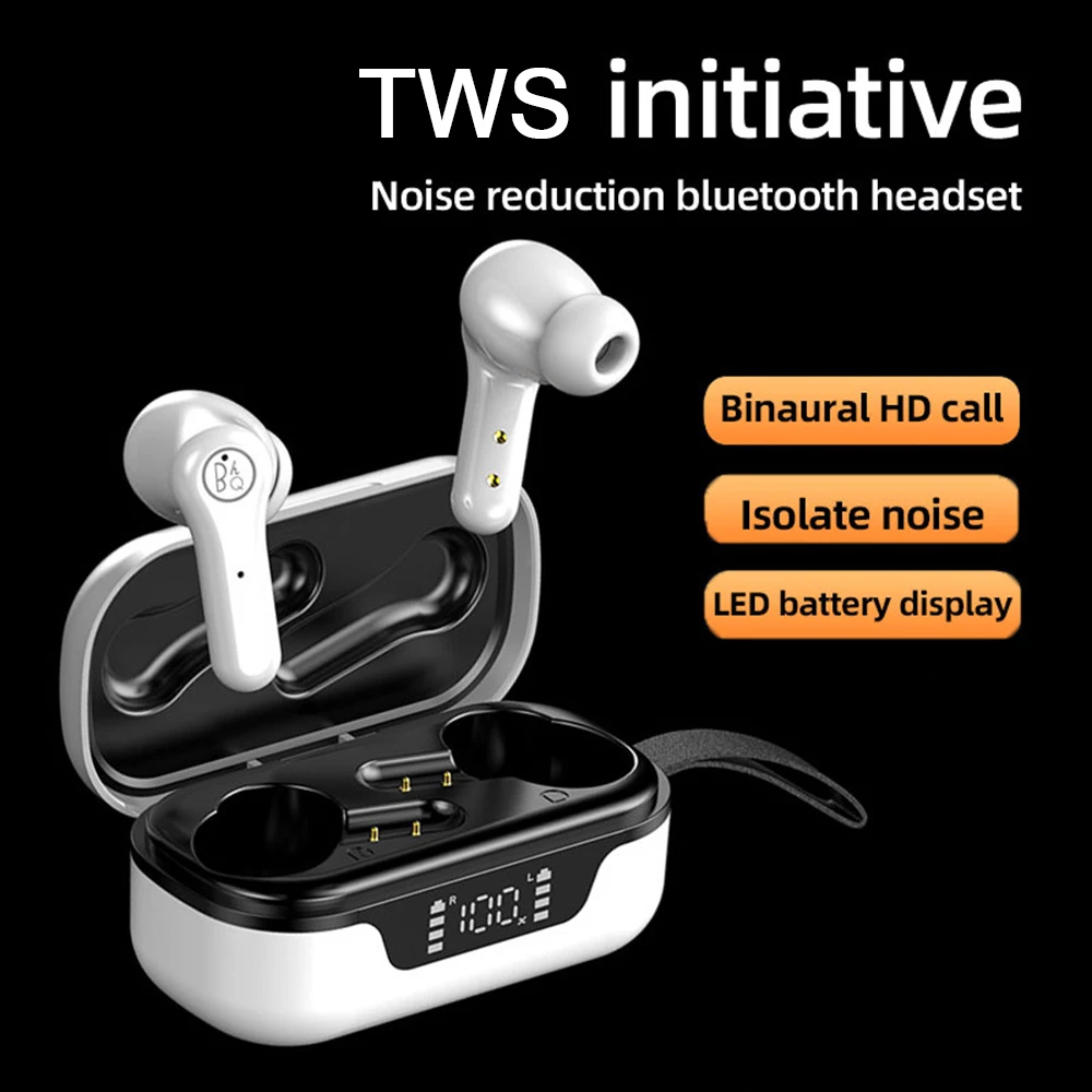

TWS-стереонаушники HIFI с шумоподавлением, беспроводные наушники Bluetooth 5,0 светодиодный ным дисплеем, наушники для игр и спорта