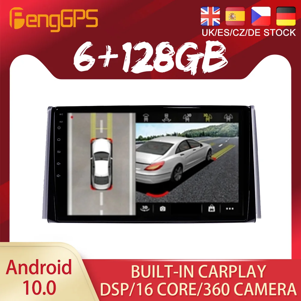 

128G Android10.0 PX6 DSP For Toyota RAV4 2019 Car DVD GPS Navigation Auto Radio Stereo Video Multifunction CarPlay HeadUnit