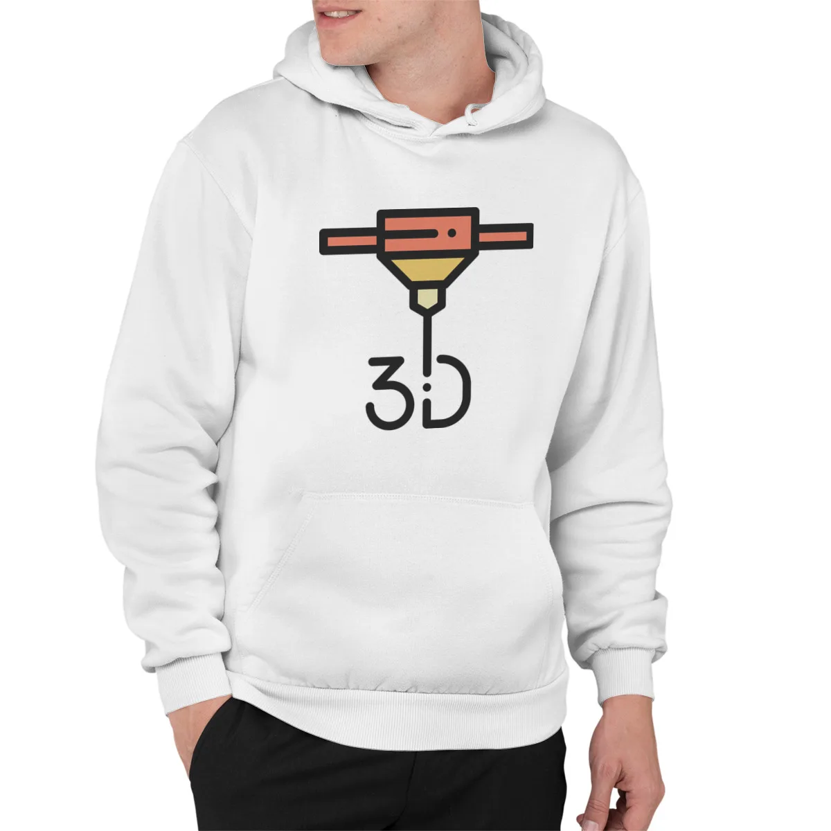 

Men's Hoodie 3D Printing FUNNYEssentials Fashion Punk long Sleeve Oversized Men Clothing 39375