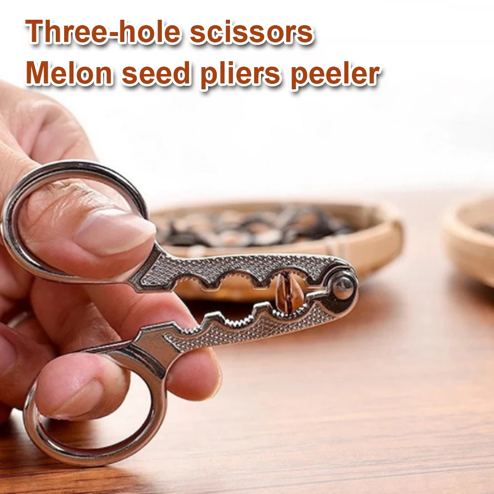 

5/7/8mm Melon Seed Opener Clamp Walnut Sunflower Nut Cracker Sheller Tool Nutcracker Pine Plier Scissor Tool Kitchen Accessories