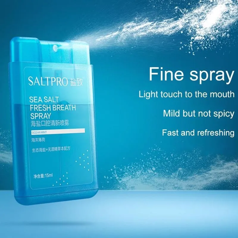 

Anti Smoke Bad Breath Air Freshener Treatment Mouth Sea Salt Oral Antibacterial Spray Mouth Spray Herbal Lemon Peach Oral Spray