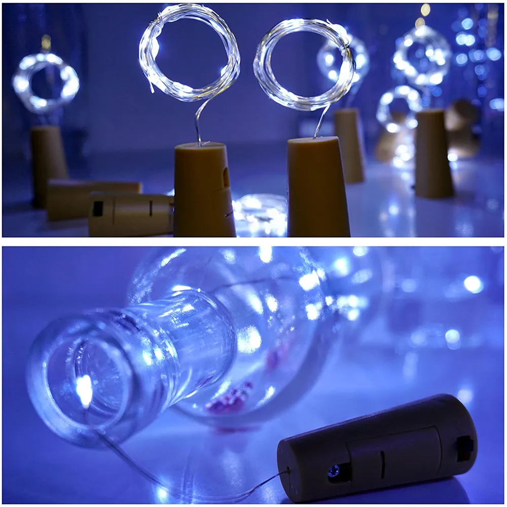 20 шт./лот 2 м светодиодов подсветка для винных бутылок со встроенным