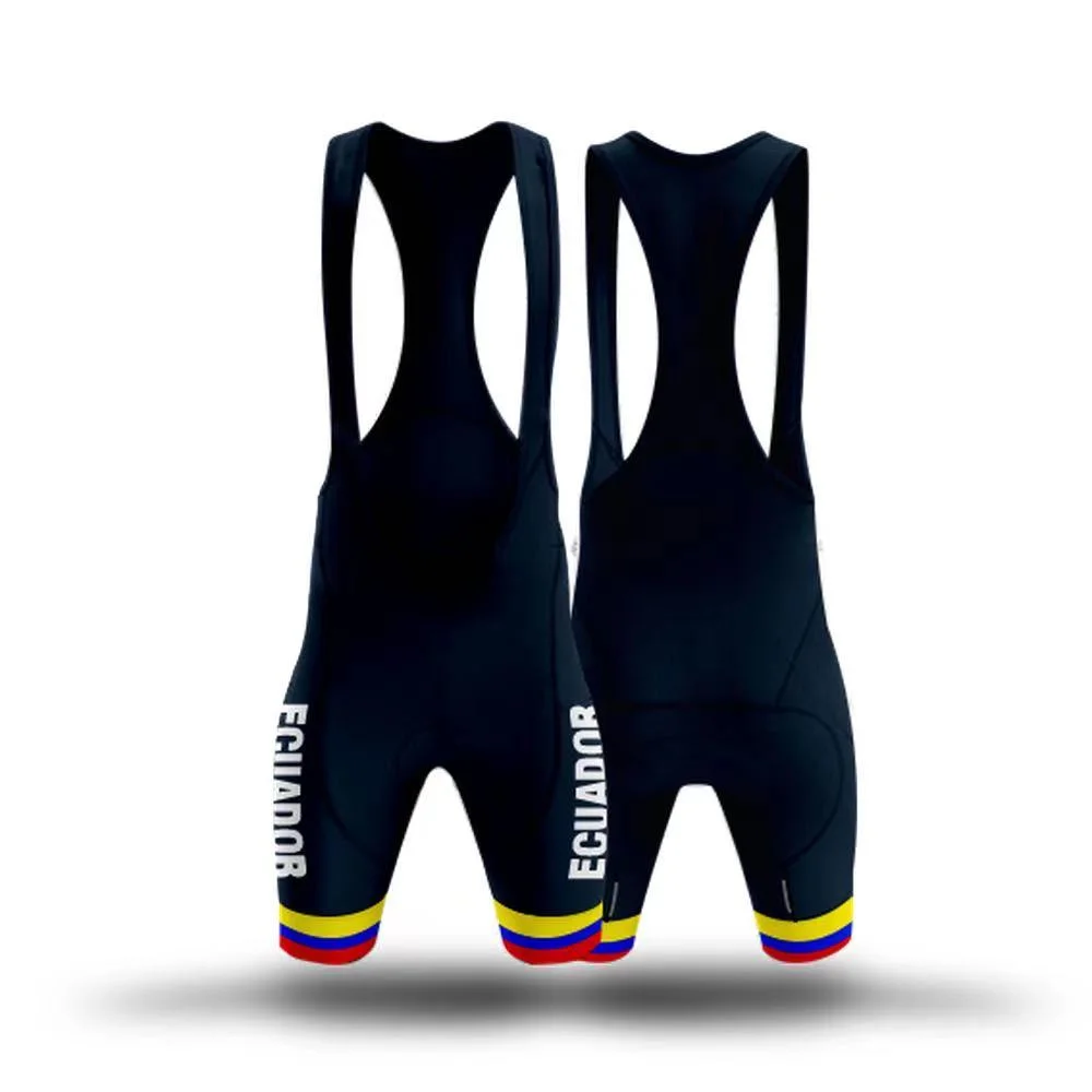 Новинка 2021 Эквадор яркий черный короткий костюм мужское Велосипедное